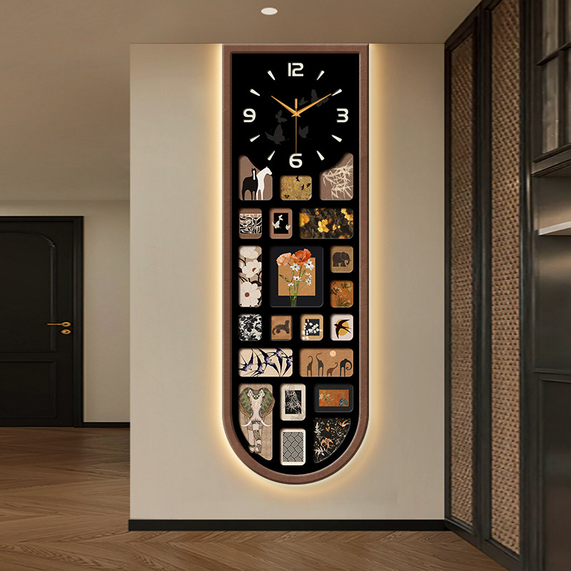 Luxury Lifestyle Aesthetics - Orologio da Parete di Sicurezza Verticale,