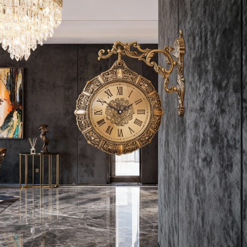 Luxury Lifestyle Aesthetics - Orologio da Parete Nordico Retrò Silenzioso