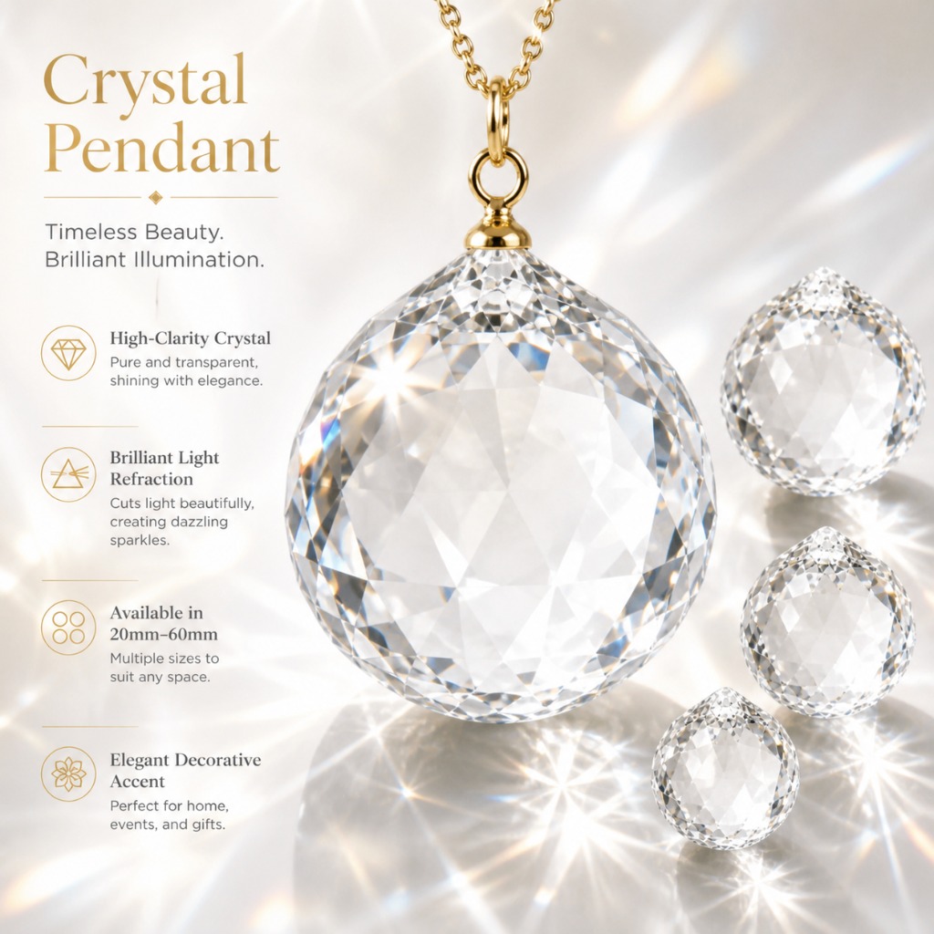 Crystal Ball Decor - Pendente a Goccia in Cristallo K9