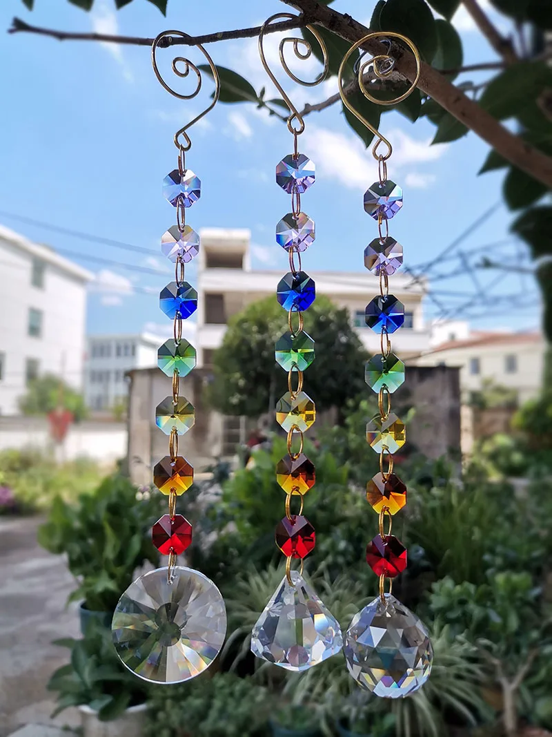 Crystal Ball Decor - Lampadario a sospensione con sfere ottagonali